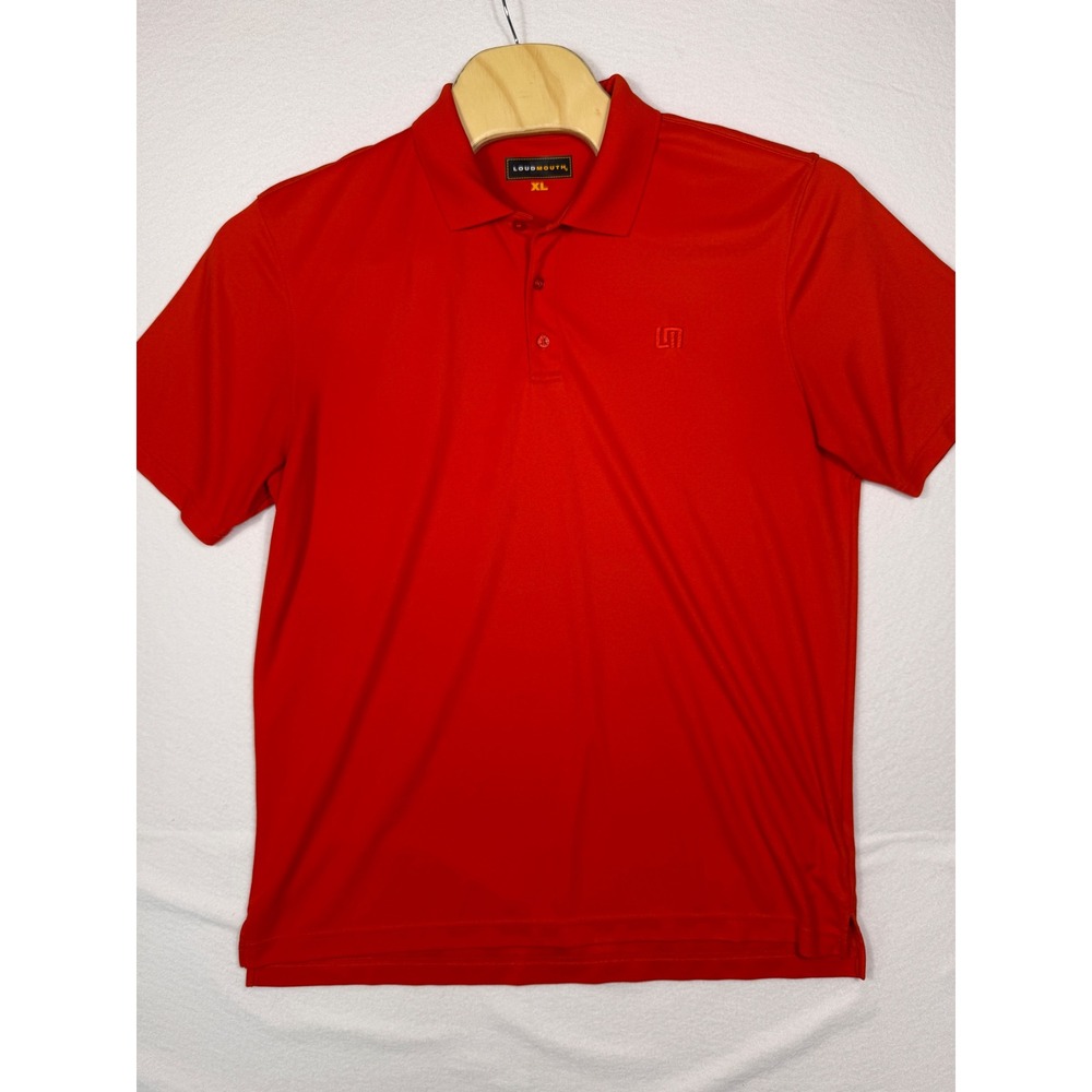 Loudmouth Heritage‎ Golf Polo Shirt Men XL Red Short Sleeve Performance  Logo